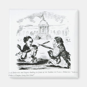 Imán Caricatura de Delacroix y de Ingres
