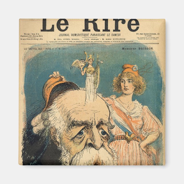 Imán Caricatura de Henri Brisson, (Frente)