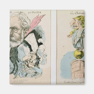 Imán Caricaturas de Victor Hugo y de Napoleon III