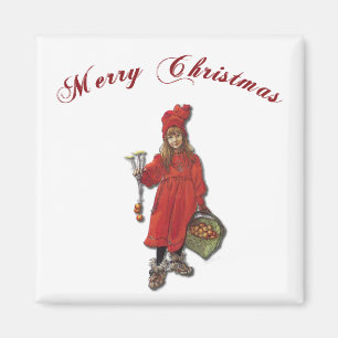 Imán Carl Larsson Brita como Iduna dice Felices Navidad