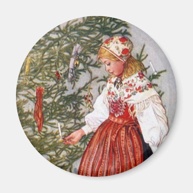 Imán Carl Larsson Christmas Tree Fridge Magnet (Frente)
