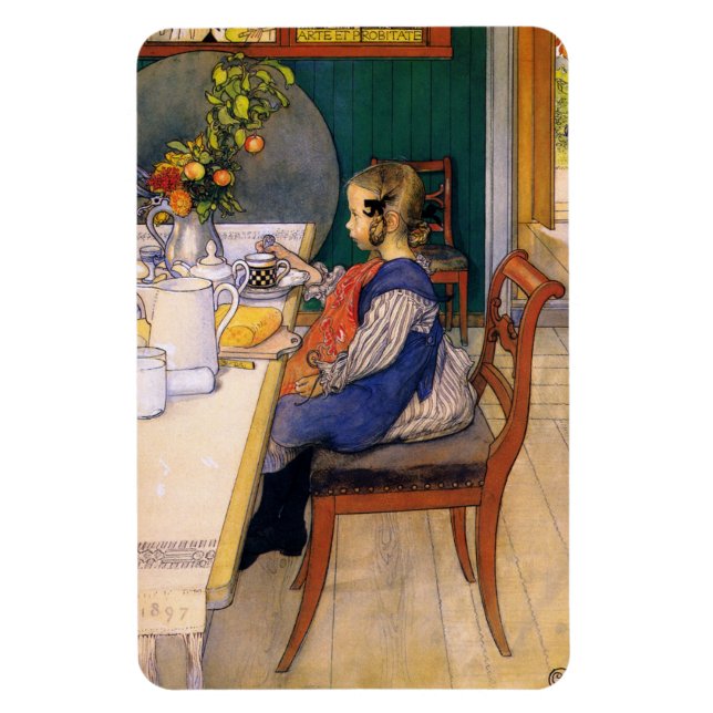 Imán Carl Larsson Desayuno Miserable de Late Riser (Vertical)