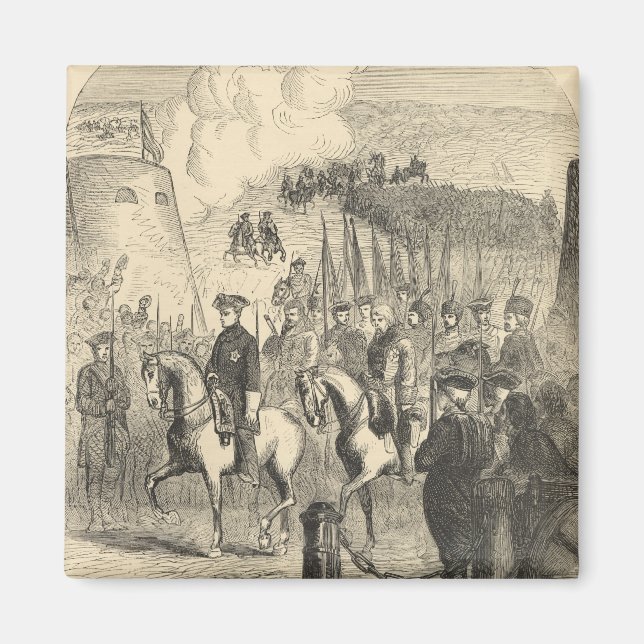 Imán Carlos XII de Suecia entrando en Copenhague (Frente)