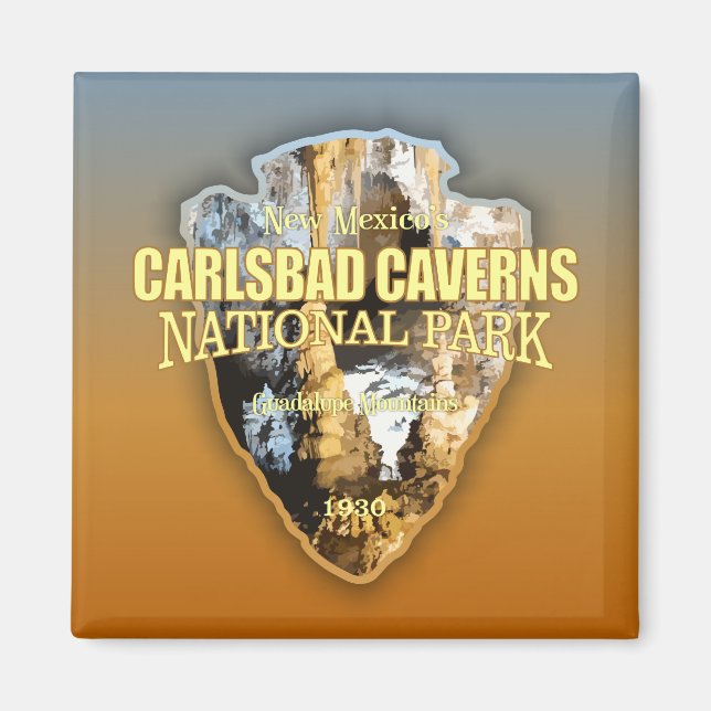 Imán Carlsbad Caverns NP (punta de flecha) (Frente)
