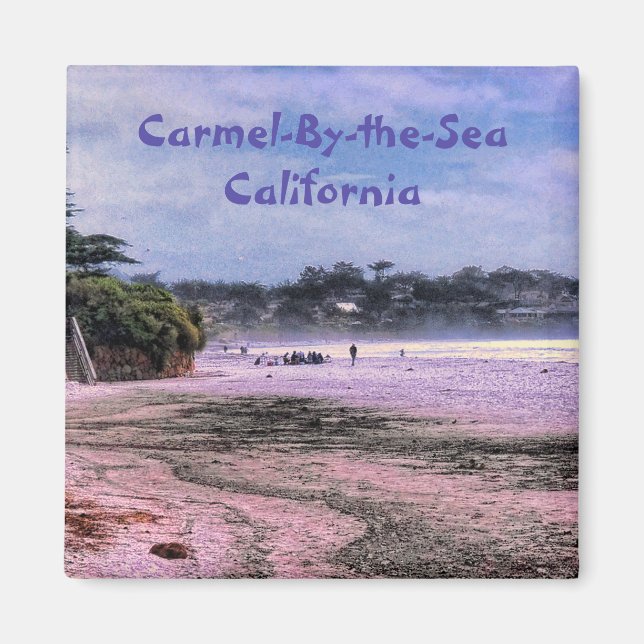 Imán Carmel Beach California Central Coast Magnet (Frente)
