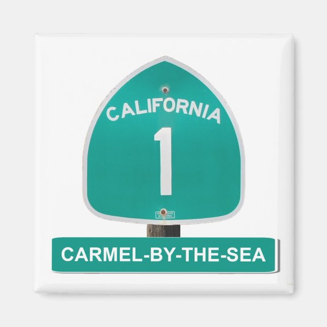 Imán Carmel-By-The-Sea, California Highway 1 Magnet (Frente)