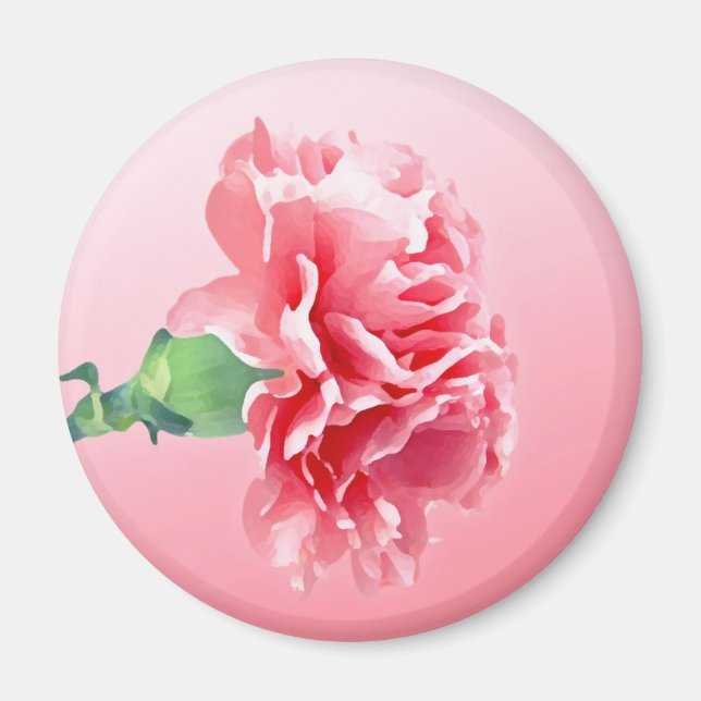 Imán Carnación rosa (Frente)