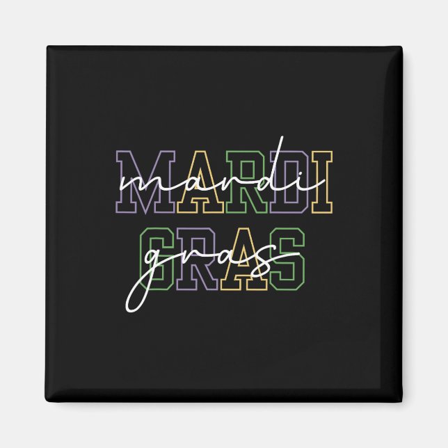 Imán Carnaval de Mardi Gras Nueva Orleans Para Mujeres (Frente)