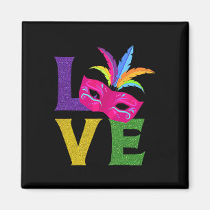 Imán Carnaval de Nueva Orleáns Fiesta de Máscara Rosa c