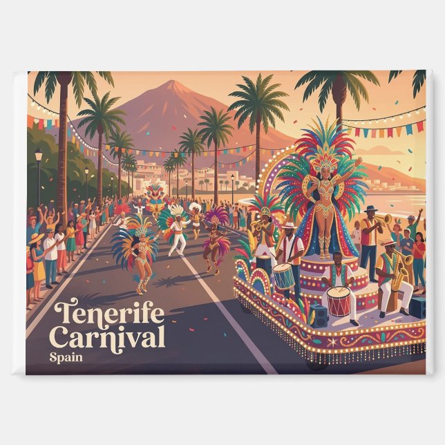Imán Carnaval de Tenerife España (Anverso)