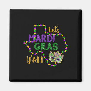Imán Carnaval de Todos Galveston Diversión Collares y M