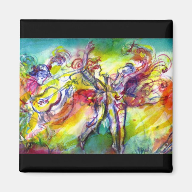 Imán CARNAVAL ITALIANO / Danza, música, teatro (Frente)