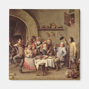 Imán Carnaval: "Le Roi Boit", 1690 (aceite en el cobre)