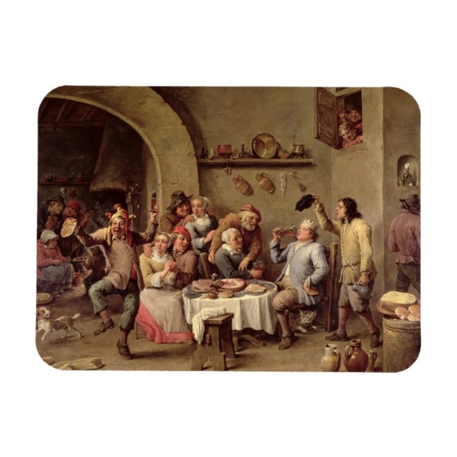 Imán Carnaval: 'Le Roi Boit', 1690 (petróleo sobre cobr (Horizontal)