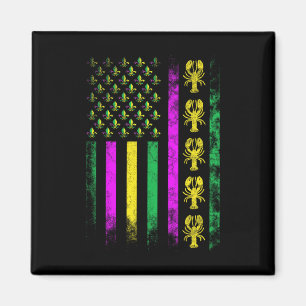 Imán Carnaval Mardi Gras Estados Unidos Bandera Langost