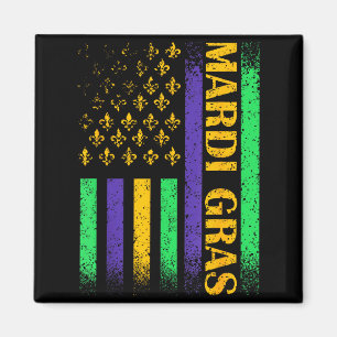 Imán Carnaval Mardi Gras Usa Arte Gráfico Americano