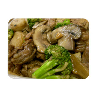Imán Carne de vacuno, brócoli y setas agitan la fritura