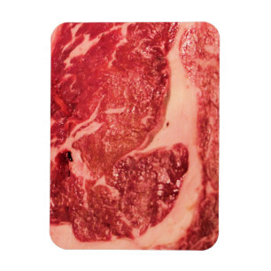 Imán Carne Roja Cruda Premium Foto Macro de Bistec Ve