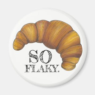 Imán Carnicería de croissant, comida de pastelería fran