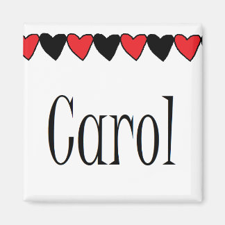 Imán Carol Hearts Name