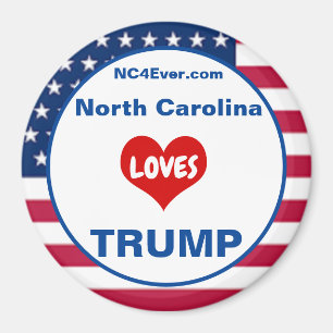 Imán Carolina del Norte ama a TRUMP Nevera patriótica