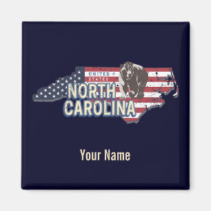 Imán Carolina del Norte Estado Estados Unidos Mapa USA 