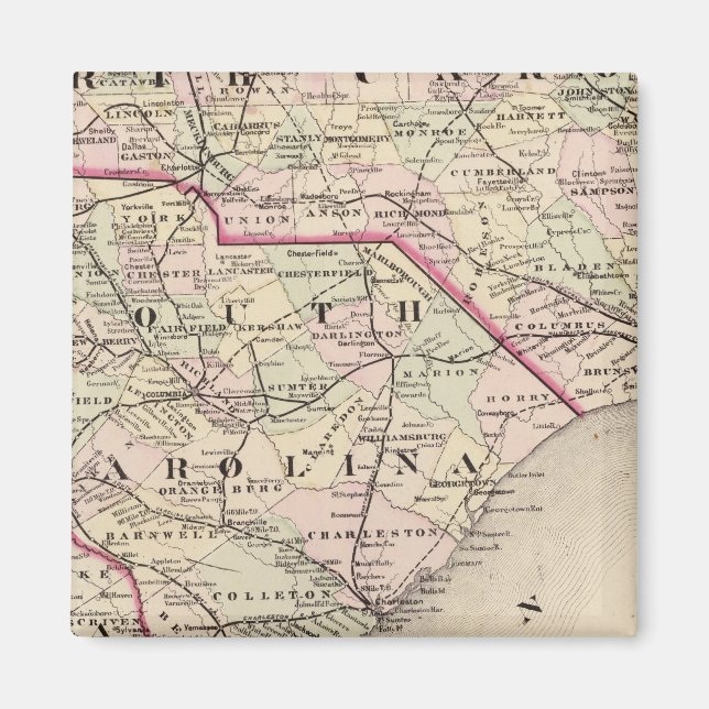 Imán Carolina del Norte y del Sur 4 (Frente)