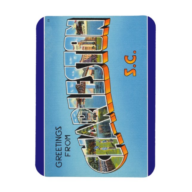 Imán Carolina del Sur, Charleston Beach Magnet (Vertical)
