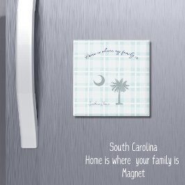 Imán Carolina del Sur Plaid Southern Charm Magnet
