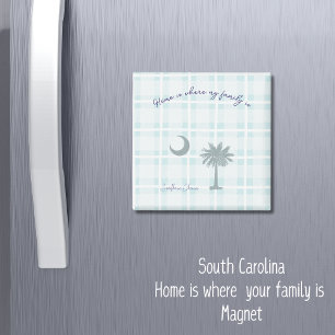 Imán Carolina del Sur Plaid Southern Charm Magnet