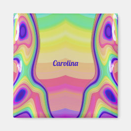 Imán CAROLINA ~ Patrón abstracto ~ Multicolorizado ~