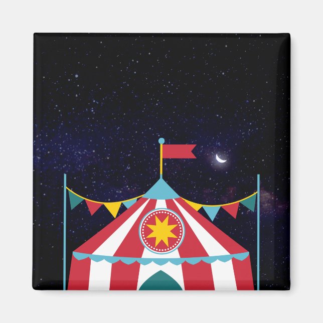 Imán Carpa de Circo por la Noche (Frente)