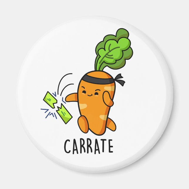 Imán Carrate Carrot Karate Pun (Frente)
