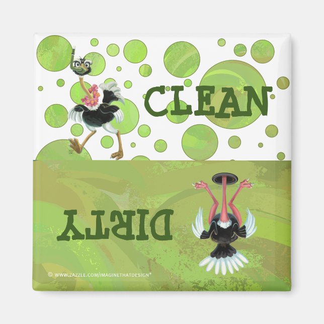 Imán Carrera de avestruces en el pantano (Frente)