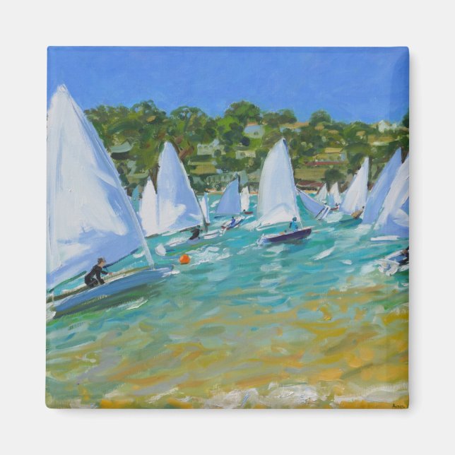 Imán Carrera de barcos de vela (Frente)