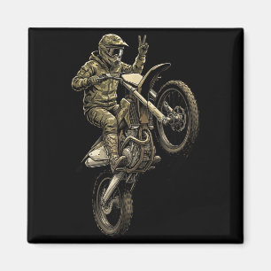 Imán carrera de motocross de bicicleta de tierra camufl