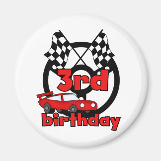 Imán Carreras de coche 3 camisetas de cumpleaños y rega