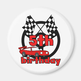 Imán Carreras de coche 5 camisetas de cumpleaños y rega