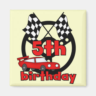 Imán Carreras de coche 5 camisetas de cumpleaños y rega
