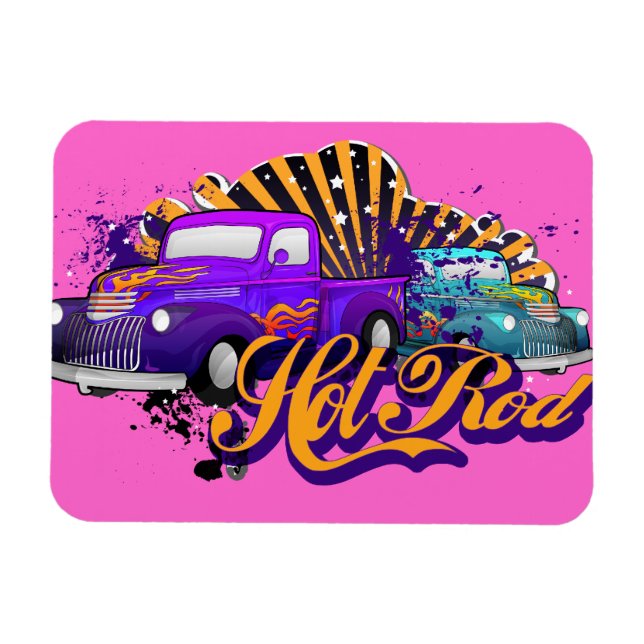 Imán Carreras de Hot Rod (Horizontal)