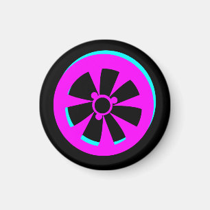 Imán Carreras Rim Neon Negro Rosa