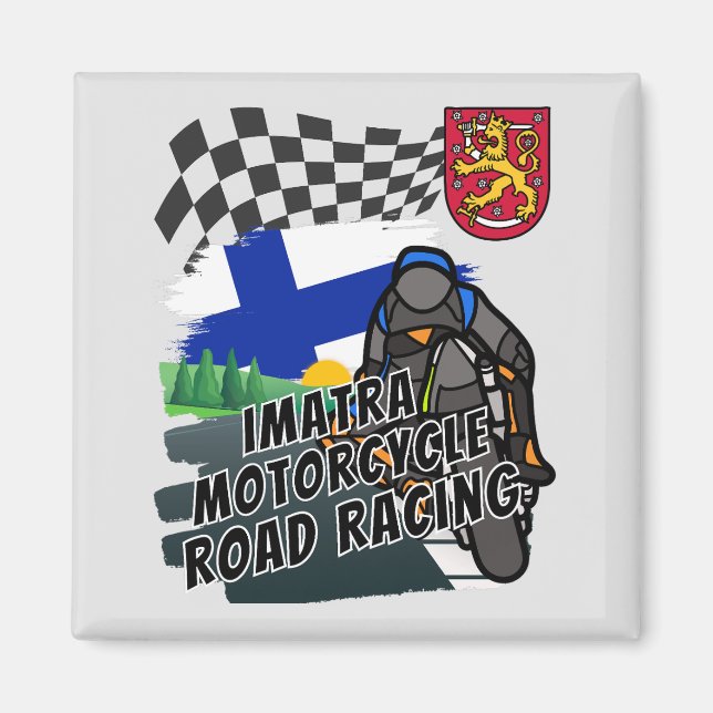 Imán Carreras vial de Imatra en Finlandia (Frente)