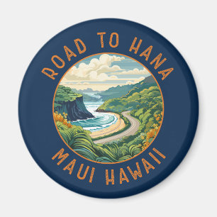 Imán Carretera al círculo angustiado retro Hana Maui Ha