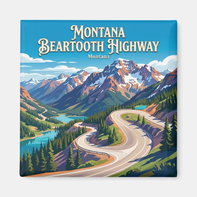 Imán Carretera Beartooth Montana (Frente)