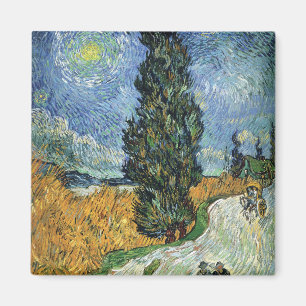 Imán Carretera con Cipreses Impresionismo Van Gogh