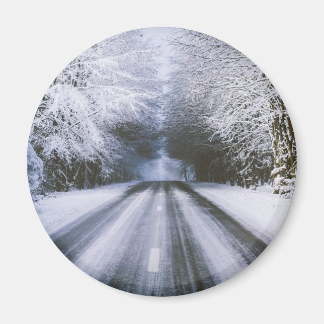 Imán carretera de invierno (Frente)