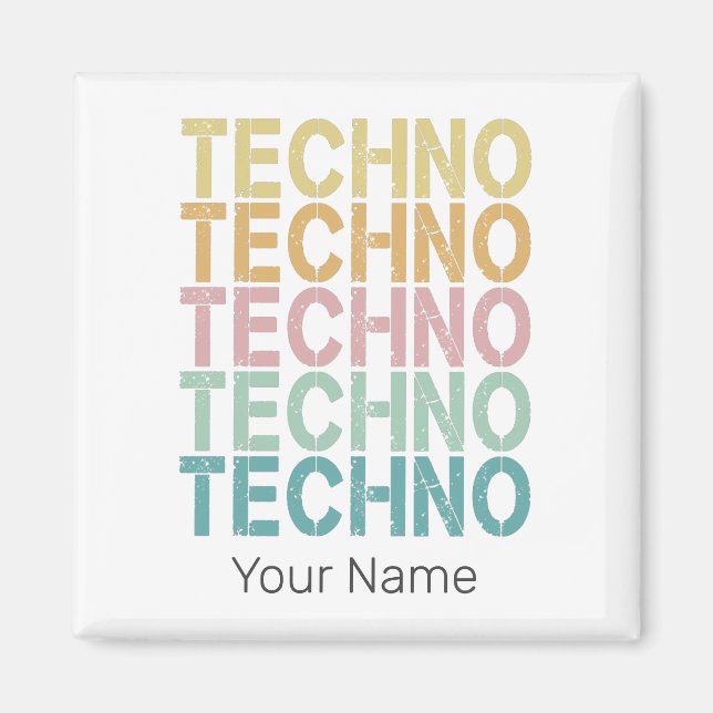 Imán Carretera de la casa de Techno Lettering (Frente)