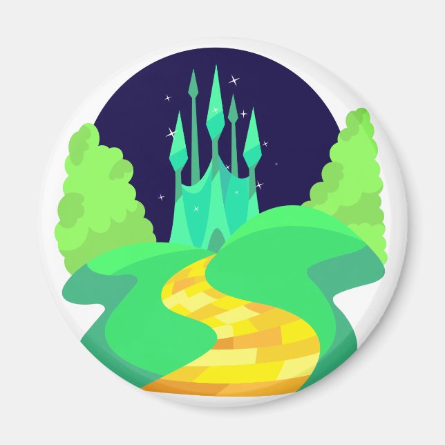 Imán carretera de ladrillo amarillo (Frente)