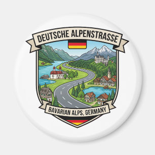 Imán Carretera de los Alpes Alemanes Deutsche Alpenstra