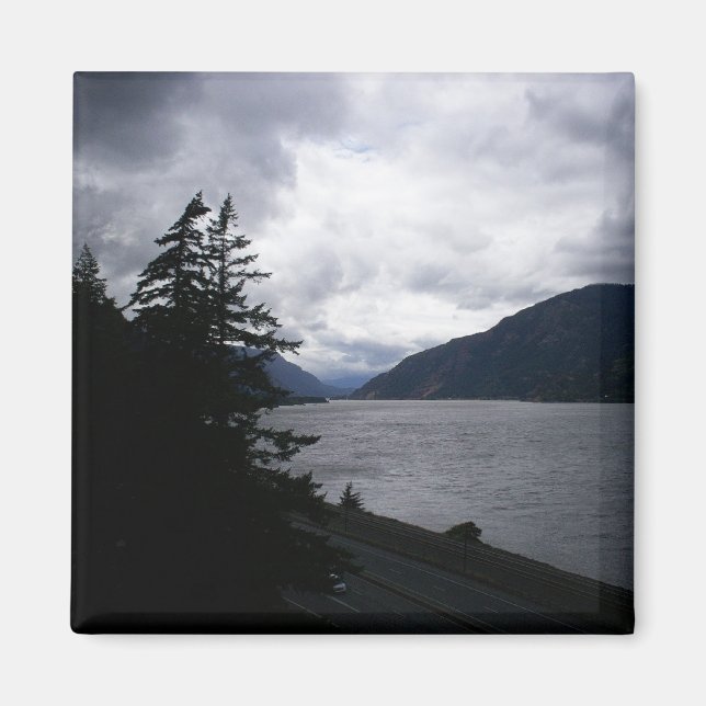 Imán Carretera Escénica de las Cataratas Multnomah (Frente)